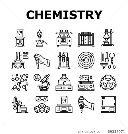 Chemistry Laboratory Collection Icons Set Vector Illustration Chemistry Laboratory Collection Icons Set Vector Illustration 69332071
