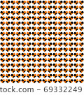 Orange  heart pattern.Little hearts wallpaper 69332249
