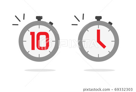 Use up time limit on stopwatch stop Royalty Free Vector