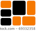Customize to mimic paper square has space to write which contrast color 69332358