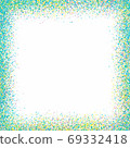 colorful dots of picture frame with copy space.The frame is made of several points combined 69332418