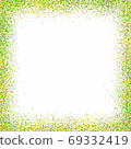colorful dots of picture frame with copy space.The frame is made of several points combined 69332419