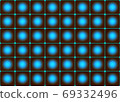 Polka dot grid graphics.Circular grid pattern.abstract background 69332496