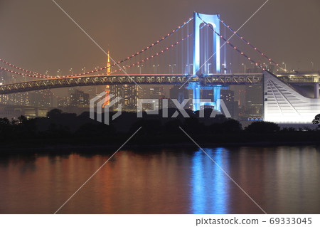 彩虹橋謝謝所有醫務人員藍燈亮起 69333045