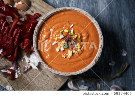 spanish porra antequerana, a cold tomato soup 69334405