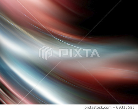 Abstract light lines on a black background, fluid curves 69335585