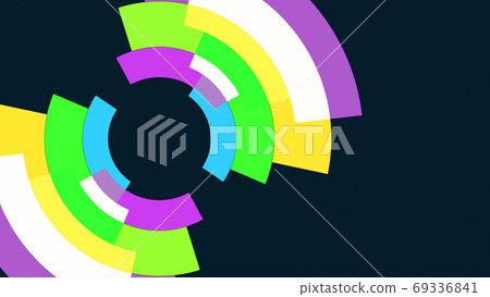 CG circle Multiple overlapping half circles - Stock Illustration ...