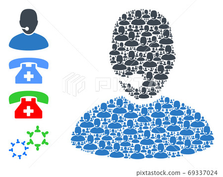 Operator Recursion Collage of Self Items - Stock Illustration [69337024 ...