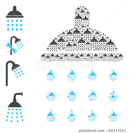 Shower Drops Recursive Mosaic of Self Items Shower Drops Recursive Mosaic of Self Items 69337031