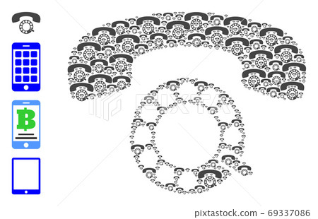 Pulse Phone Fractal Composition of Self Items - Stock Illustration ...