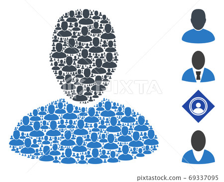 Customer Recursion Mosaic of Self Icons Customer Recursion Mosaic of Self Icons 69337095