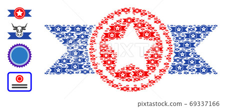 Star Seal with Ribbons Fractal Collage of Self Items Star Seal with Ribbons Fractal Collage of Self Items 69337166