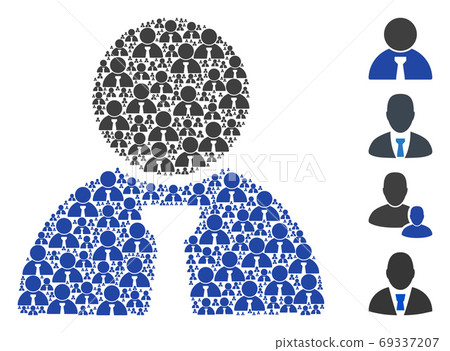 Boss Fractal Composition of Self Icons - Stock Illustration [69337207 ...