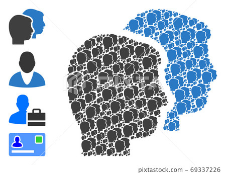 User Profiles Fractal Mosaic of Self Icons - Stock Illustration ...