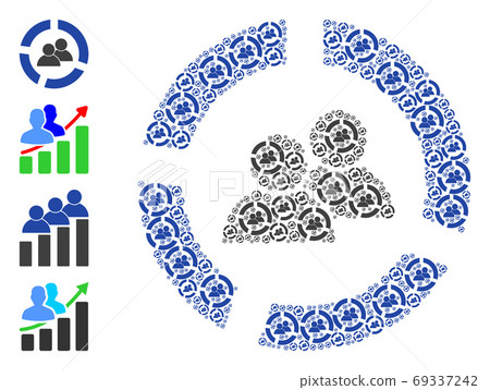 Users Diagram Recursive Mosaic of Self Items - Stock Illustration ...