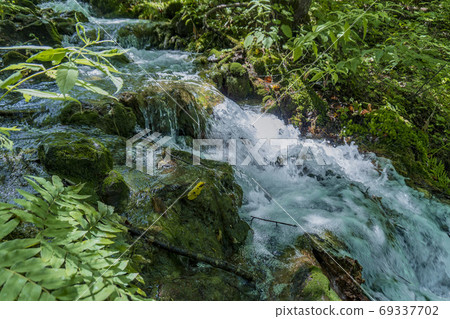 [Urabandai / Goshikinuma] Flow connecting swamps / Bandai Asahi National Park (Kitashiobara Village, Fukushima Prefecture) 69337702