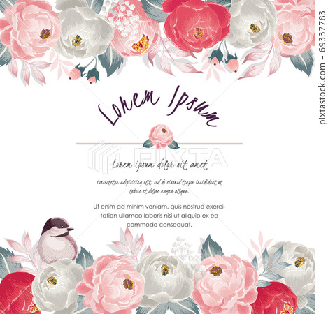 Vector illustration of a floral frame in spring - Stock Illustration ...