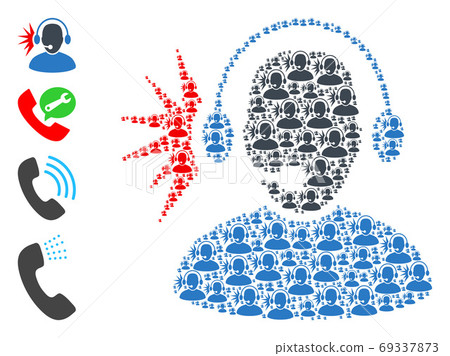 Operator Signal Fractal Collage of Self Icons Operator Signal Fractal Collage of Self Icons 69337873