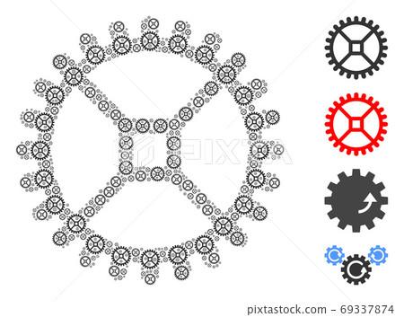 Clock Gear Recursion Collage of Self Icons 69337874