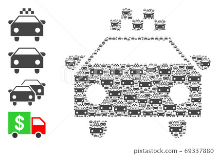 Taxi Car Recursive Composition of Self Icons Taxi Car Recursive Composition of Self Icons 69337880
