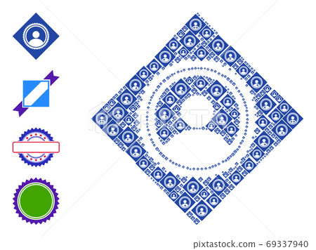 Rhombus User Seal Stamp Fractal Collage of Self Icons Rhombus User Seal Stamp Fractal Collage of Self Icons 69337940