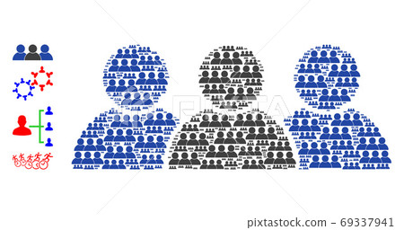 People Recursive Mosaic of Self Items - Stock Illustration [69337941 ...
