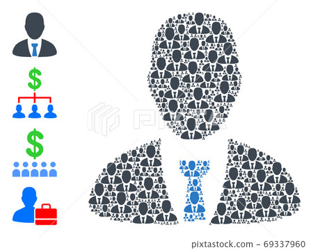 Manager Recursive Collage of Self Items - Stock Illustration [69337960 ...