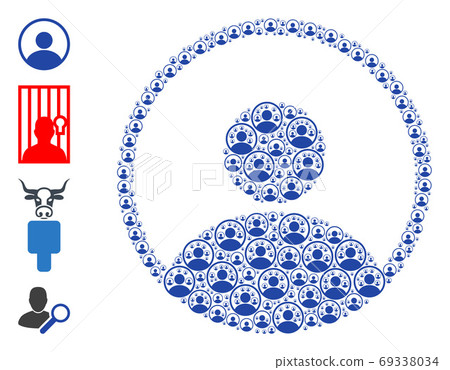 User Fractal Mosaic of Self Icons - Stock Illustration [69338034] - PIXTA