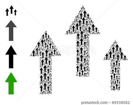 Up Arrows Fractal Composition of Self Items - Stock Illustration ...