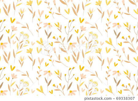Floral pattern Hand drawn seamless vector texture Floral pattern Hand drawn seamless vector texture 69338307