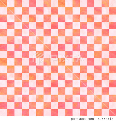 水彩風格格仔的圖案(紅色) 水彩風格格仔的圖案(紅色) 69338312