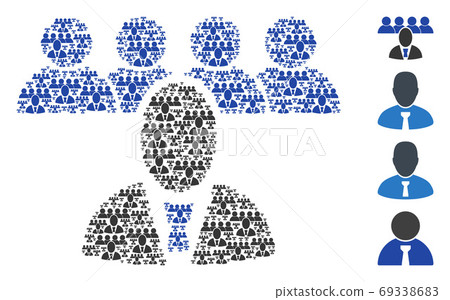 Boss Fractal Mosaic of Self Icons - Stock Illustration [69338683] - PIXTA