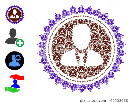 User Stamp Seal Recursion Collage of Self Items - Stock Illustration ...