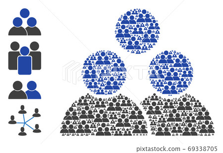 Men Fractal Collage of Self Items - Stock Illustration [69338705] - PIXTA