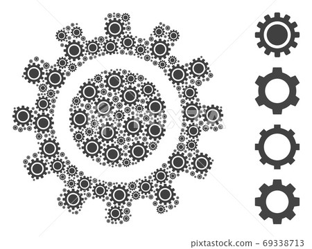 Cog Recursion Collage of Self Icons - Stock Illustration [69338713] - PIXTA