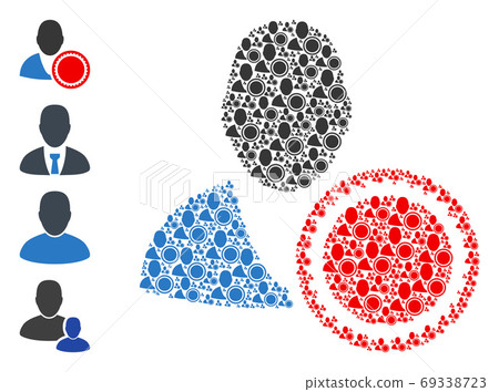 Stamped User Recursive Collage of Self Items - Stock Illustration ...