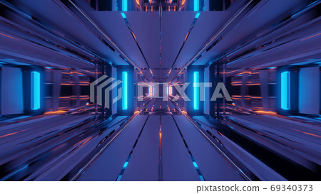 Symmetrical Mirrored Linear Pass Through 4k uhd 3d illustration background Symmetrical Mirrored Linear Pass Through 4k uhd 3d illustration background 69340373