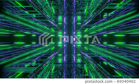 Network Port Theme Neon Tunnel 4k uhd 3d illustration background Network Port Theme Neon Tunnel 4k uhd 3d illustration background 69340402