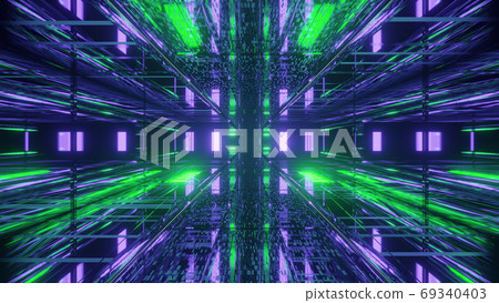 Digital Illuminating Light Reflection Wall 4k uhd 3d illustration background Digital Illuminating Light Reflection Wall 4k uhd 3d illustration background 69340403