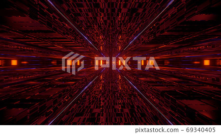 Widespread Red Light Brick Design Passage 4k uhd 3d illustration background Widespread Red Light Brick Design Passage 4k uhd 3d illustration background 69340405
