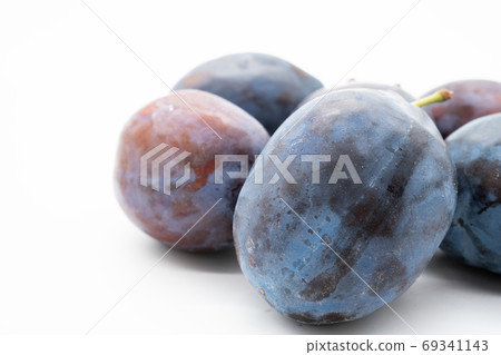 Prune white background Prune white background 69341143
