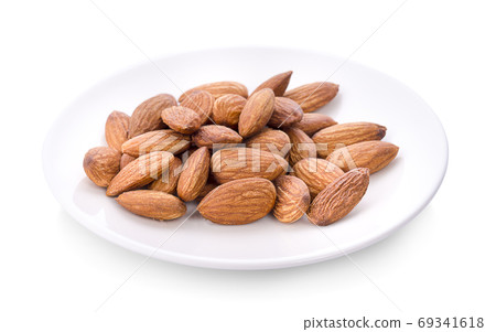 Almonds isolated on white background Almonds isolated on white background 69341618