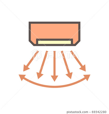 Air conditioner control vector icon design, editable stroke. 69342280