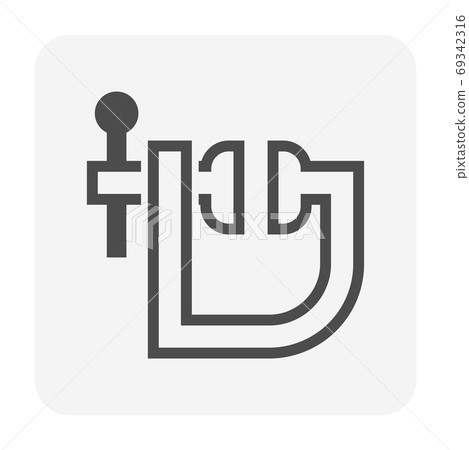 steel clamp icon steel clamp icon 69342316