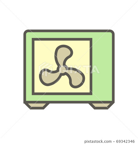 Air conditioner service and technician vector icon design, edita 69342346