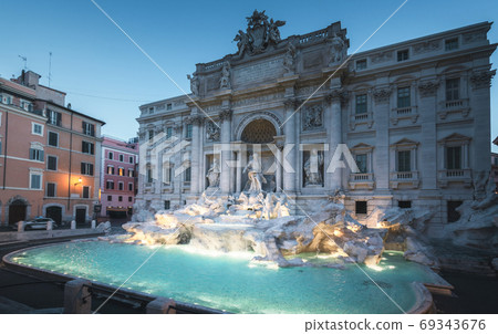 Trevi fountain,, early morning, Rome, Italy 69343676