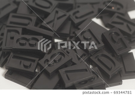 letterpress alphabet and number background letterpress alphabet and number background 69344781