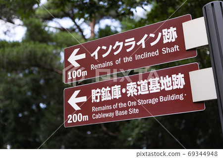 Besshi Copper Mine Tohei Incline Remains / Storage Remains / Cableway Stop Remains Sign -Oriental Machu Picchu- 69344948
