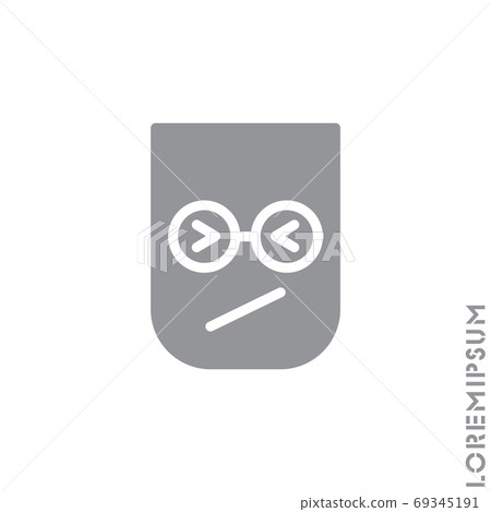 Angry and Holding Temper Emoticon Icon Vector Illustration. Style. Confounded Emoji (Emoticon) Icon / Vector - Stroke Design. Gray on white background Angry and Holding Temper Emoticon Icon Vector Illustration. Style. Confounded Emoji (Emoticon) Icon / Vector - Stroke Design. Gray on white background 69345191