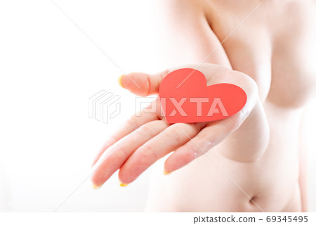 Hands holding out hearts Women's feelings 69345495